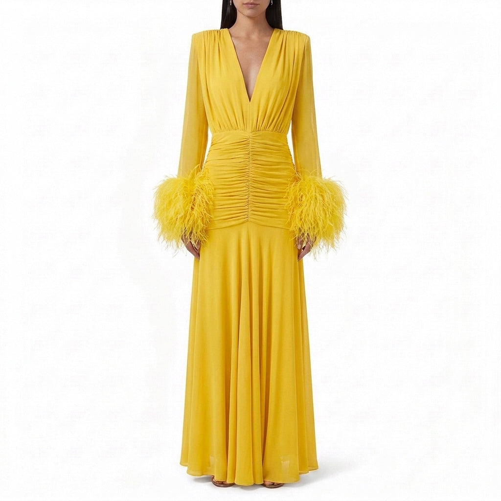 Vestido Aurora amarillo
