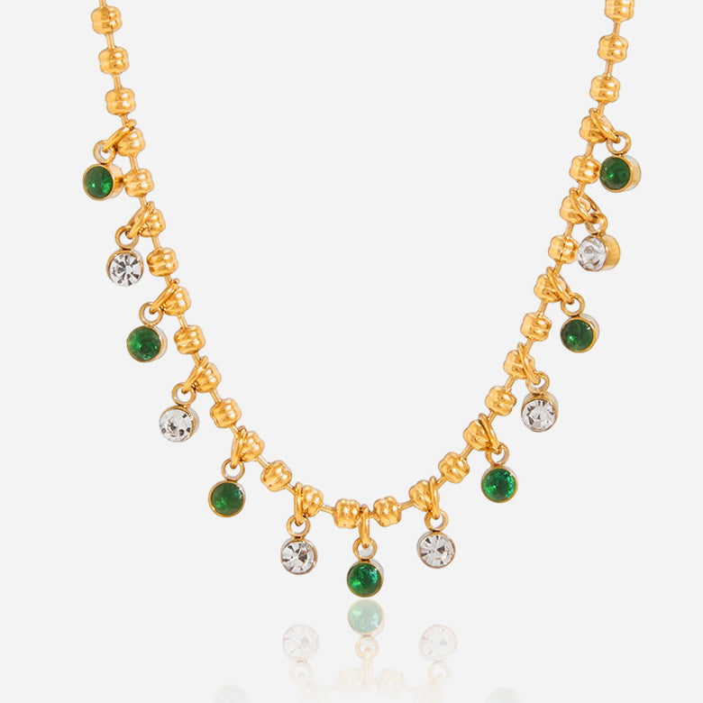 Collar Atenea · Destello esmeralda