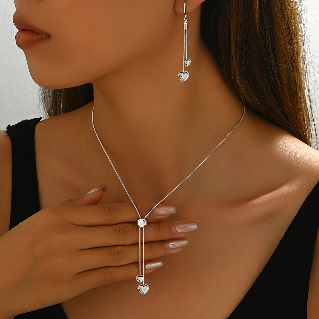 Set collar corazón y pendientes Rosalie