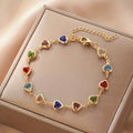 Pulsera corazones multicolor Bérénice
