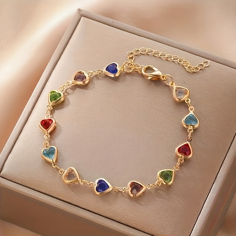 Pulsera corazones multicolor Bérénice