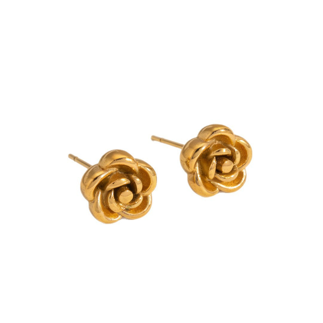 Set de collar y pendientes de flores · Estilo francés