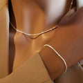 Set collar y pulsera brillante Lucie
