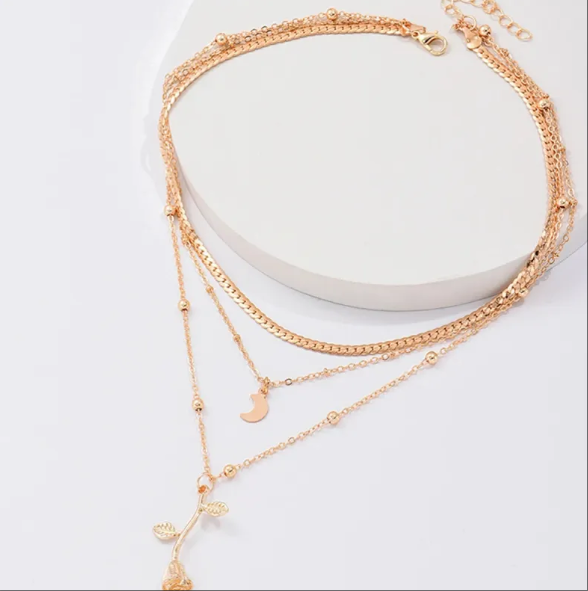 Collar Luna y Flor