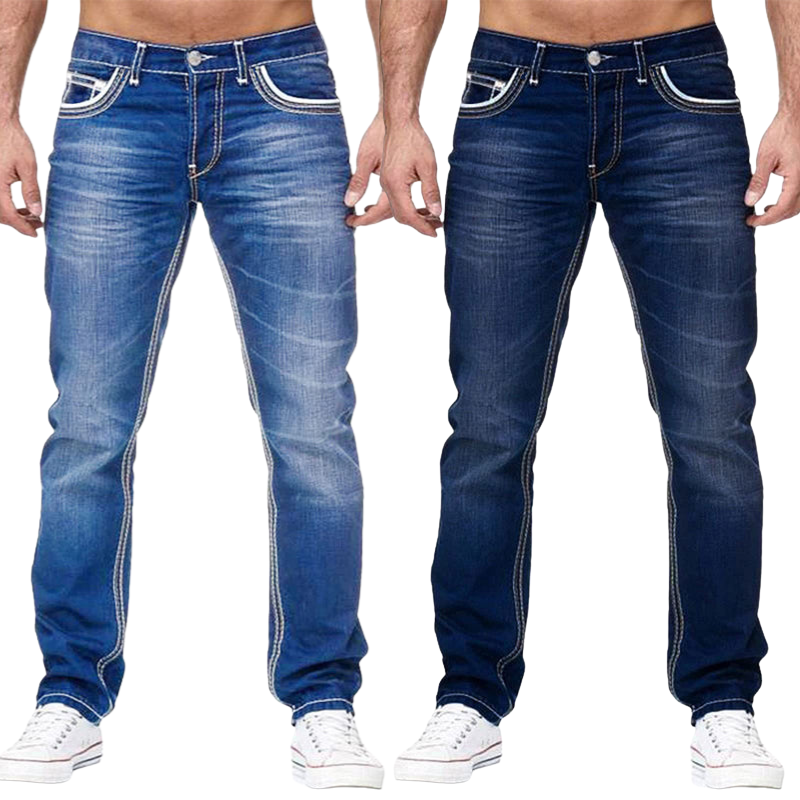 Vaqueros elásticos de hombre con doble costura