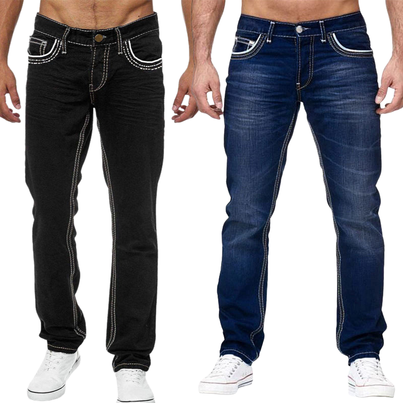 Vaqueros elásticos de hombre con doble costura