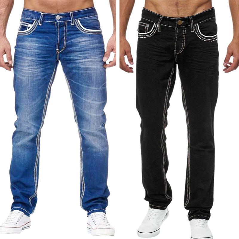 Vaqueros elásticos de hombre con doble costura