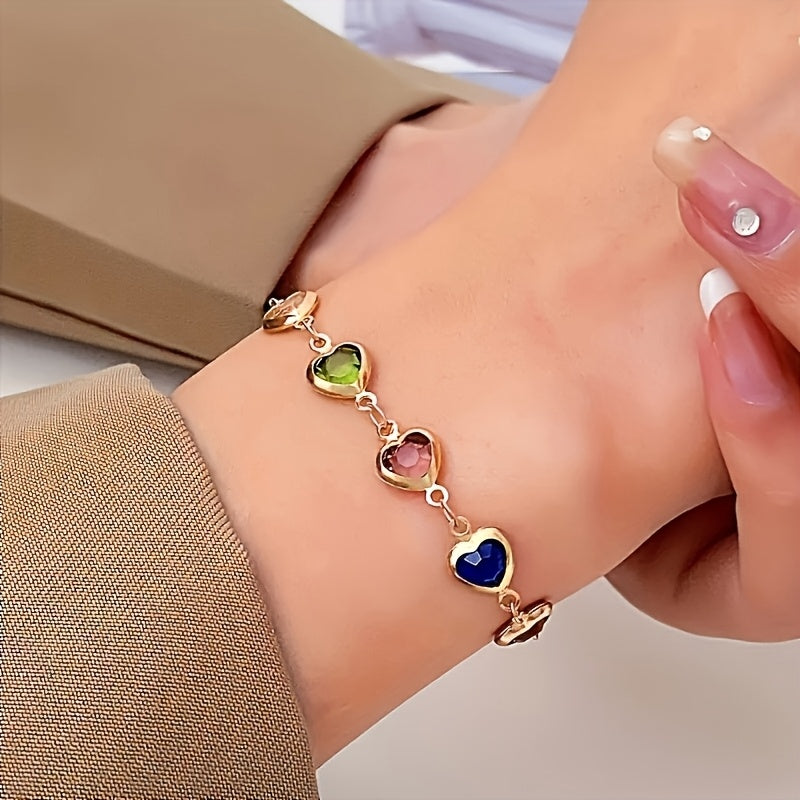 Pulsera corazones multicolor Bérénice