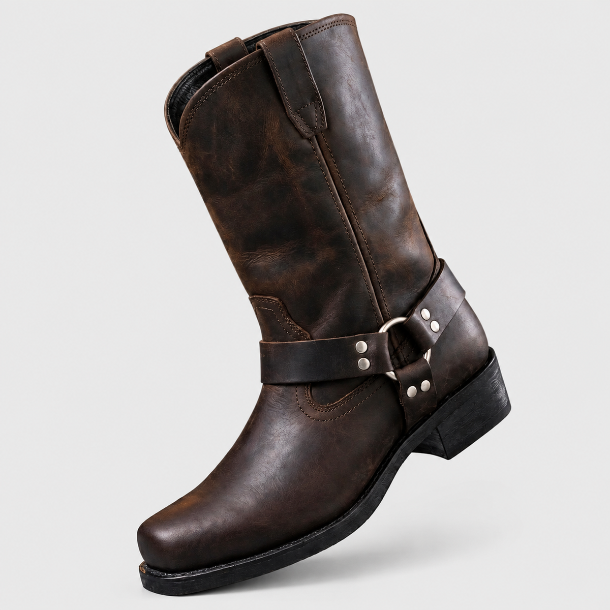 Chester | Botas de piel a media caña con hebillas