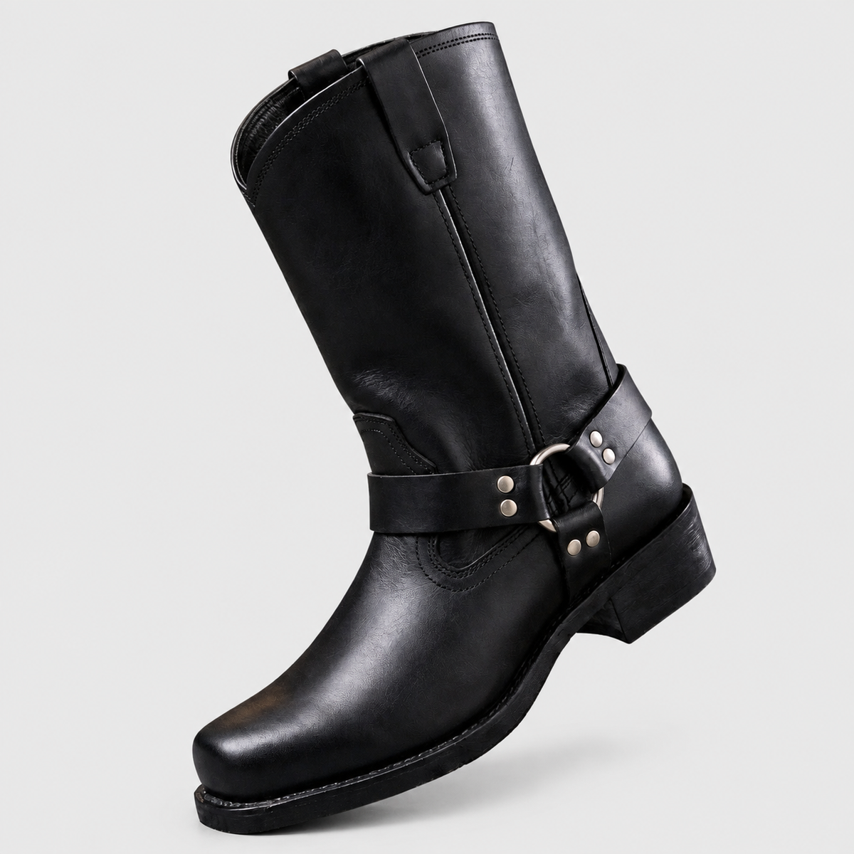 Chester | Botas de piel a media caña con hebillas