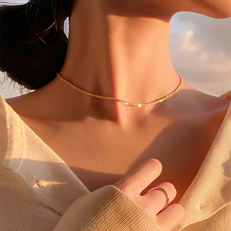 Set collar y pulsera brillante Lucie