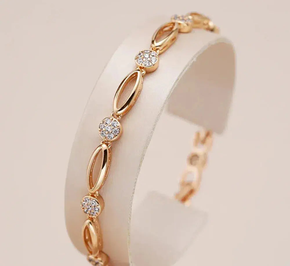 Pulsera dorada con circonitas Clarisse