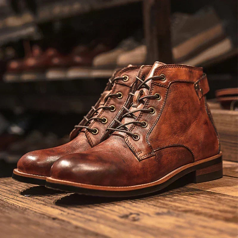 Botas urbanas de piel lisa