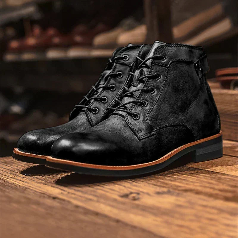 Botas urbanas de piel lisa