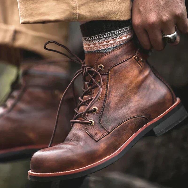 Botas urbanas de piel lisa