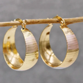 Aros dorados anchos Cécile