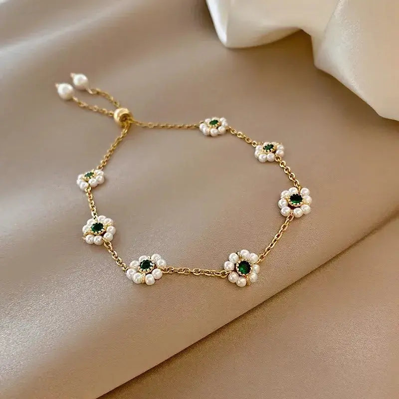 Pulsera dorada margaritas Marguerite
