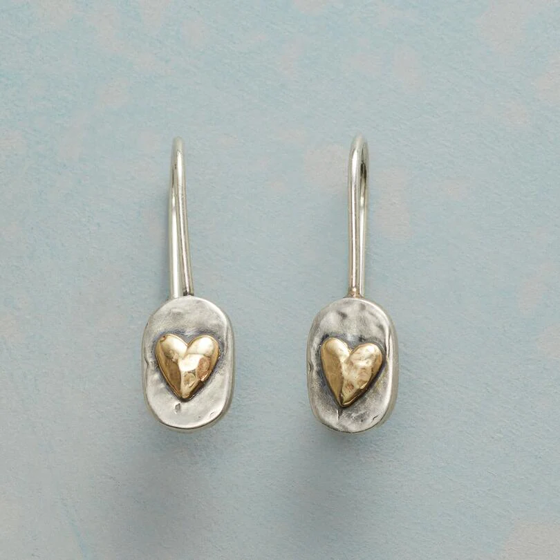 Pendientes corazón bicolor Cordélia