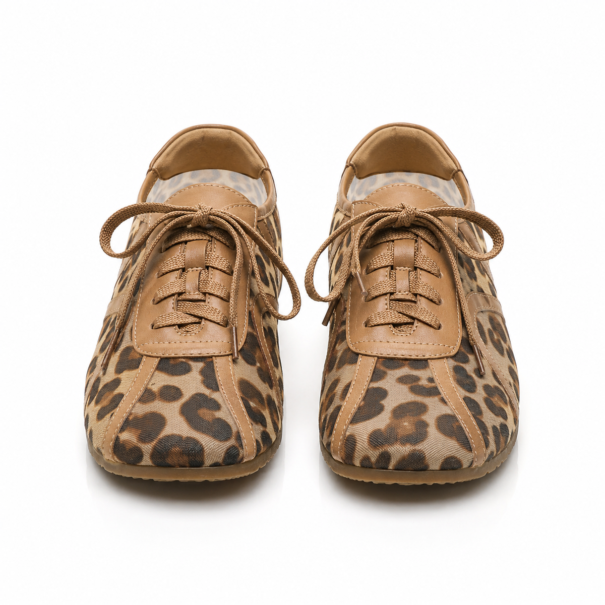 Zapatillas de malla con estampado de leopardo