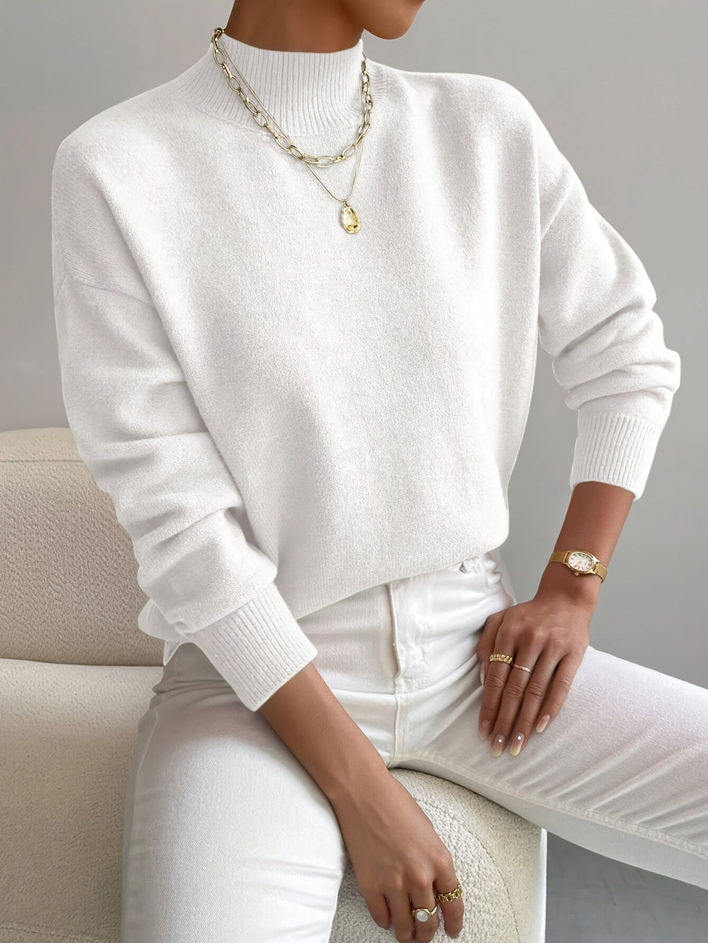 Jersey de cuello alto Christiane