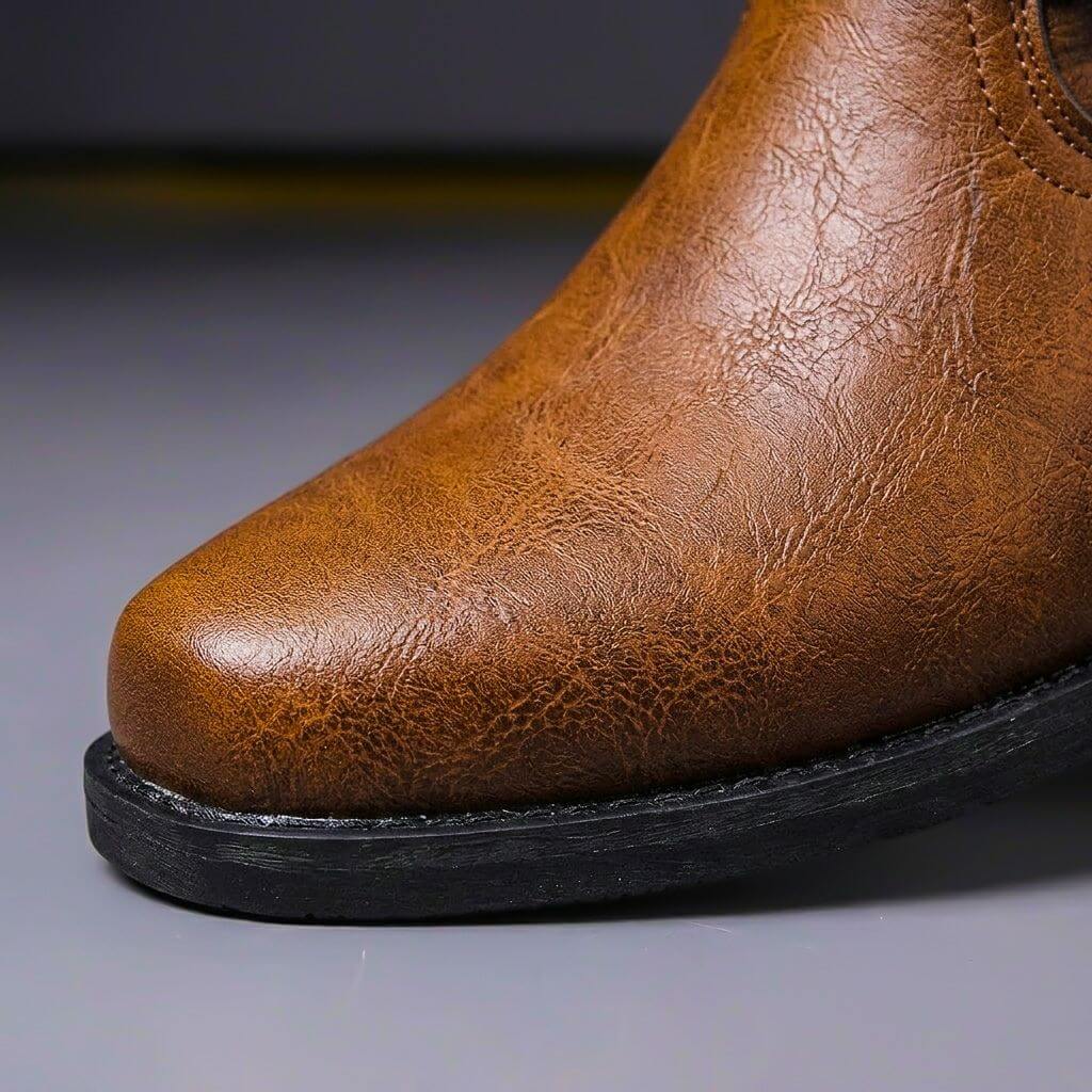 Nathaniel | Botines de piel con correa estilo western
