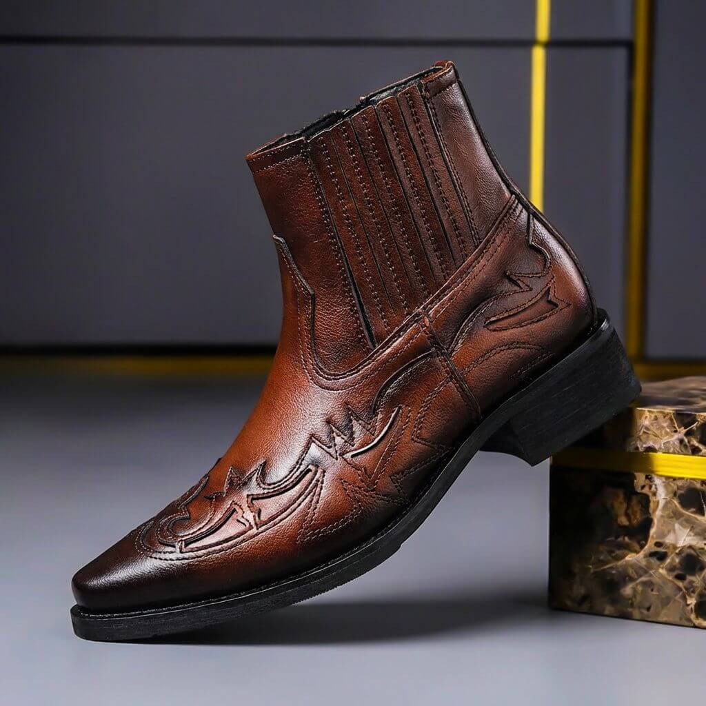 Nollan | Botas Chelsea de piel grabada