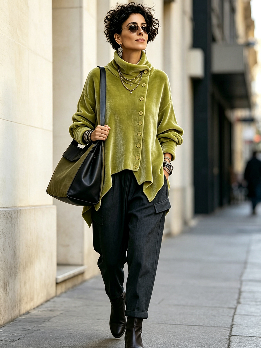Pantalón cargo con cintura elástica y bolsillos