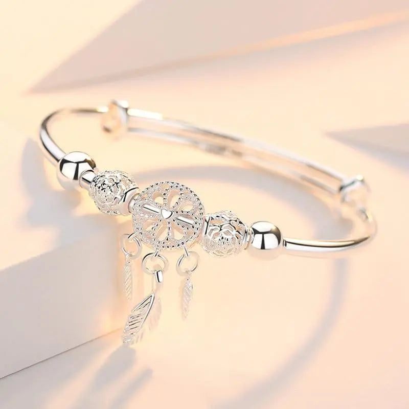 Pulsera atrapasueños plateada Diane