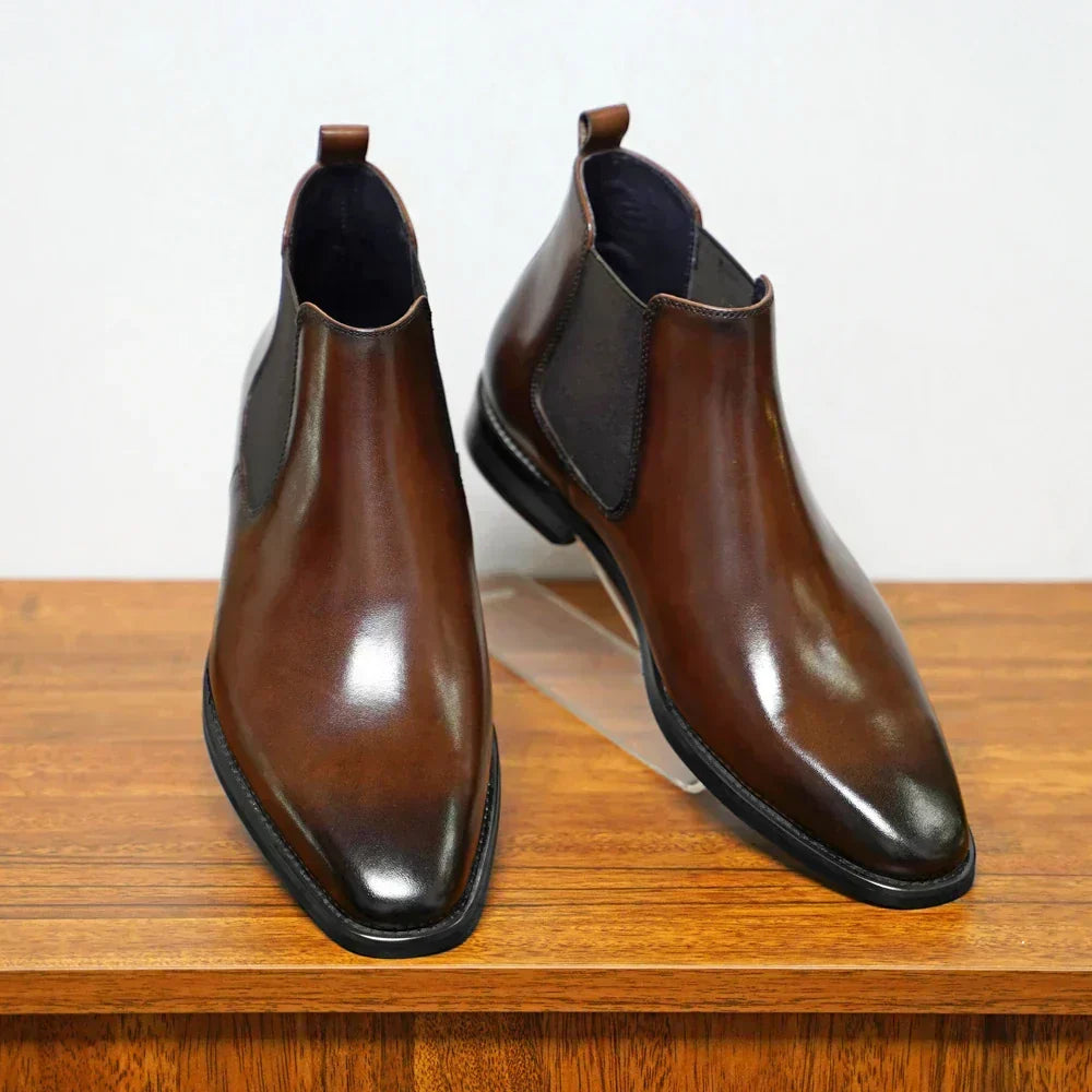 Botines de piel lisa