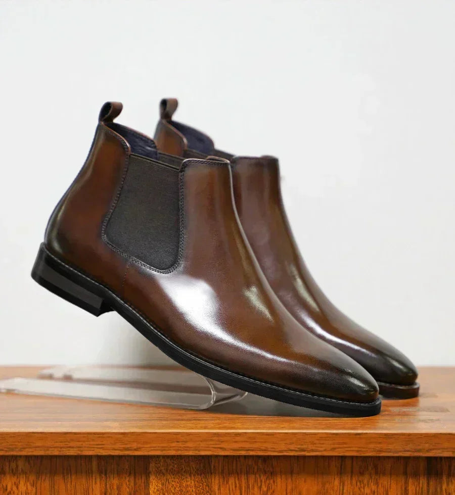 Botines de piel lisa