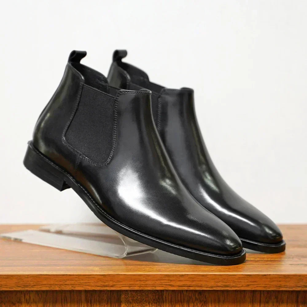 Botines de piel lisa