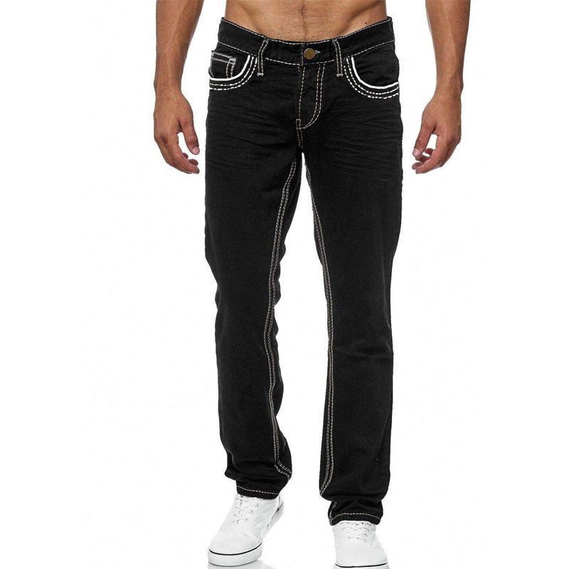 Vaqueros elásticos de hombre con doble costura