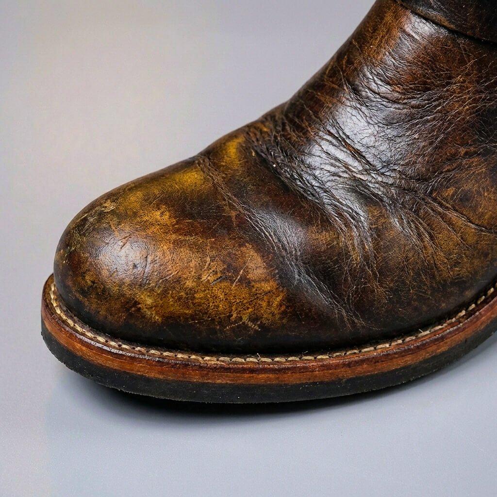 Botas vintage con correa y hebilla