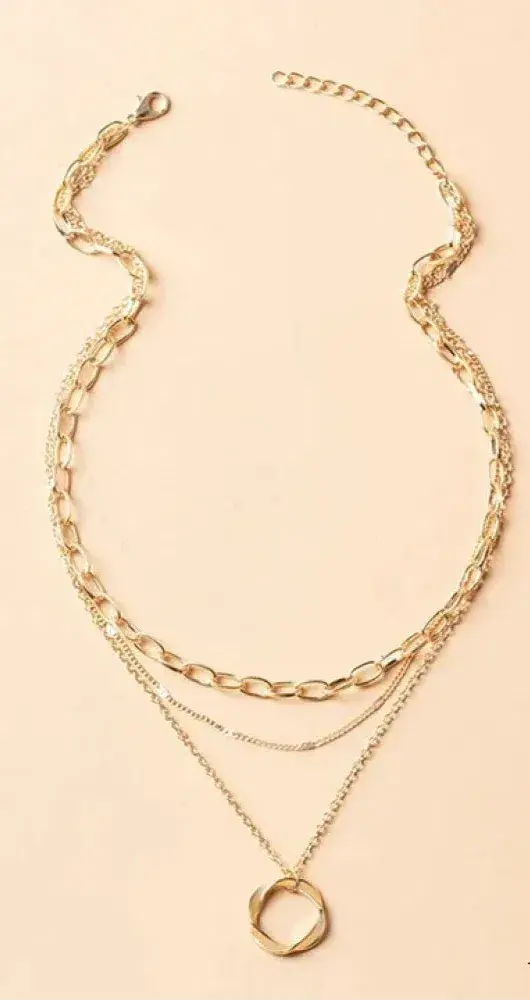 Collar de cadenas superpuestas con colgante Héloïse